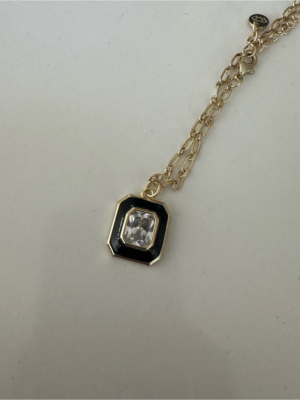 Elegant Black and Silver Gemstone Necklace